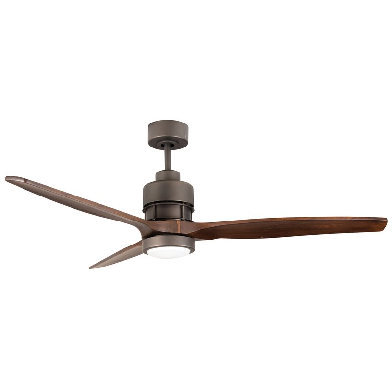 52" Mcdaniels 3 Blade LED Ceiling Fan with Remote, Light Kit Included